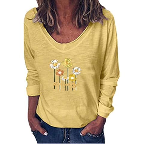 Keephen Women's Daisy Print Long Sleeve Shirt Cover