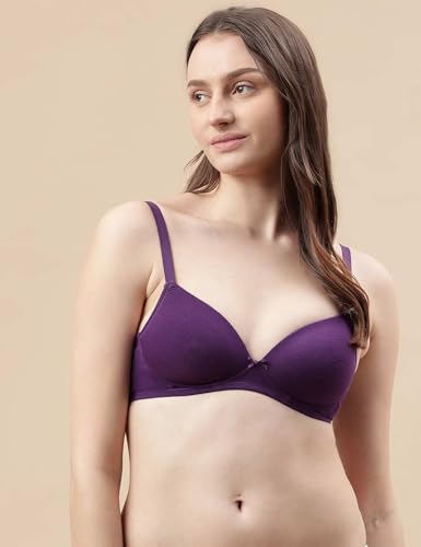 Image of Marks & Spencer Womens Cotton Blend Padded Wired Ultimate Support Demi Cup Bra