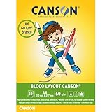 Bloco Técnico A4 60g/m², Canson, 66667074, Layout, 50 Folhas