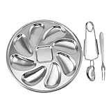 Plat à huîtres : idéal pour un usage commercial et domestique, offrant une option polyvalente pour servir des plats de fruits de mer, assiette à huîtres résistante à l'usure