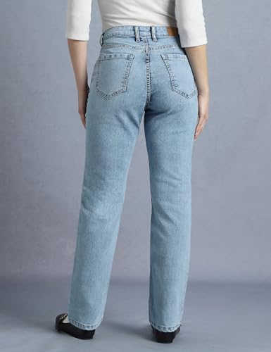 Image of INKD Women's Slim Fit Jeans - Mid-Rise | Cotton Blend | Stretchable | Classic 5 Pocket Styling | Jeans for Women | Women Jeans (Available in Plus Sizes)