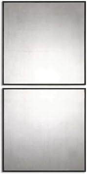 Uttermost 13932 Matty Antiqued Square Mirrors Set of 2, Black