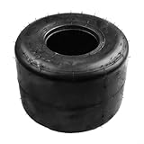 Rubber Go Kart Tires – 10x4.50- and 11x7.10- Tubeless Front & Rear Competitive Kart Racing Tires for Kart Tire Replacement, Black(11x7.10-)