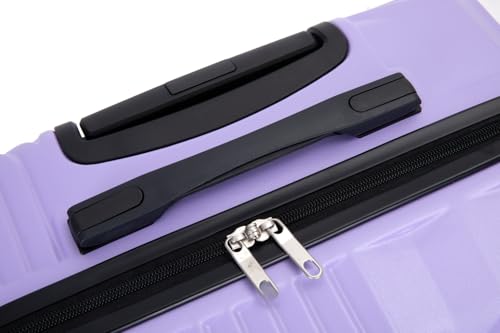 3 Piece Lightweight Luggage Set for Travel, Durable and Stylish with Spinner Wheels, Light Purple3