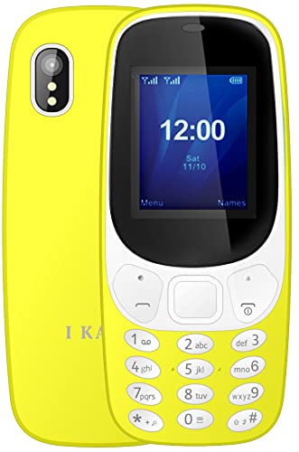 Image of IKALL K3310 Dual Sim Multimedia Keypad Mobile (1.8 Inch, 1000 mAh Battery) | Yellow