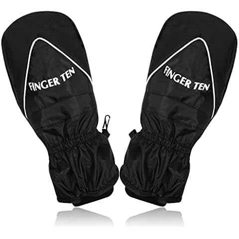 AMRTA Winter Golf Gloves Men Cold Weather Waterproof Thermal Mittens Mitts Warm Pair, Windproof Anti Slip Grip Workout, Running, Cycling, Bike (One Pair, Black) Cover