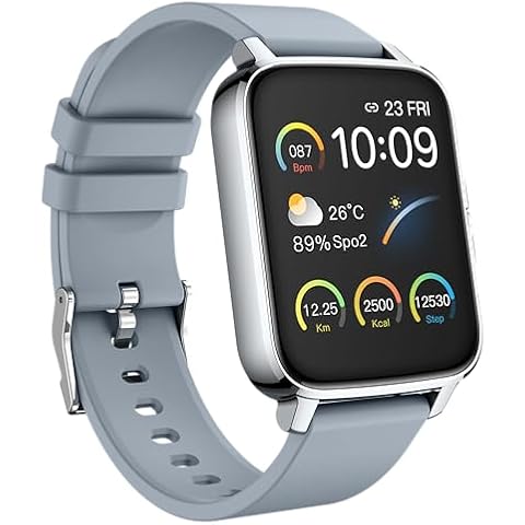 Cosbary Smart Watch, 1.69" Smartwatch for Android Phones and iPhone with Heart Rate,Sleep Monitor,Pedometer, 8 Sports Fitness Watch, IP67 Waterproof Fitness Tracker for Men Women Cover