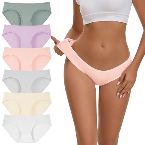Image of INNERSY Women's Cotton Underwear Low Rise Hipster Panties 6-Pack
