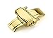 iStrap 18mm Stainless Metal Butterfly Deployment Buckle Double Push Watchband Clasp - Gold Tone