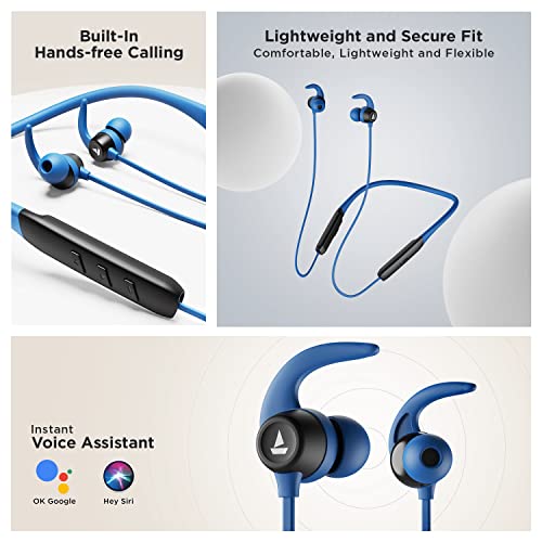 Image of Boat Rockerz 255 Neo in-Ear Bluetooth Neckband with Mic with ENx Tech, Smart Magnetic Buds, ASAP Charge, Upto 25 Hours Playback, 12MM Drivers, Beast Mode, Dual Pairing (Furious Blue)