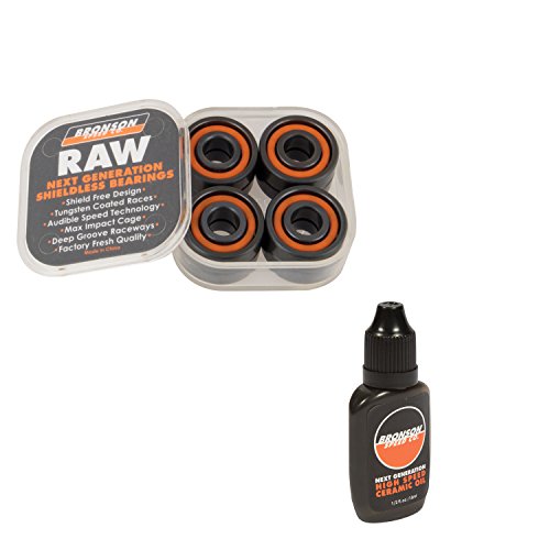 Bronson Skateboard Bearings RAW Next Generation High Speed Ceramic Oil