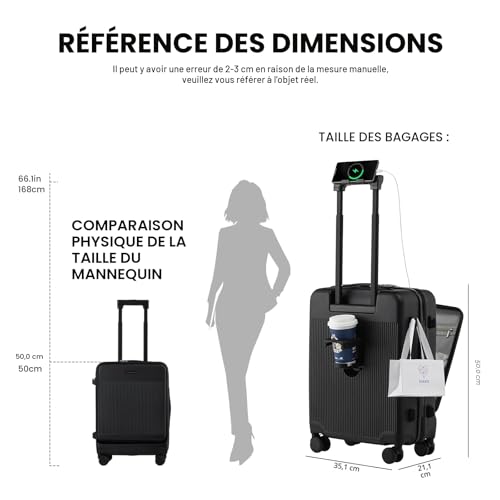 Valise de cabine légère pour protéger votre ordinateur en voyage