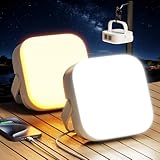 Eventek 2 Pezzi Lampada Campeggio 4000LM, 10000mAh Super Luminosità Luce Campeggio Fino 100+ Ore & 4 Modalità di Luce, IP65 Impermeabile Portatile Lampada Campeggio Ricaricabile per Tenda, Emergenza