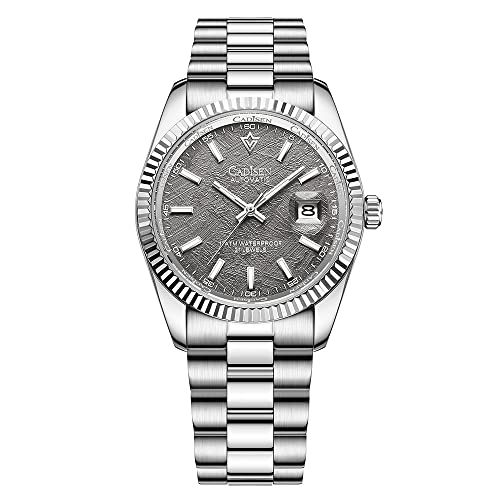 Montre automatique homme CADISEN en acier avec verre saphir inrayable