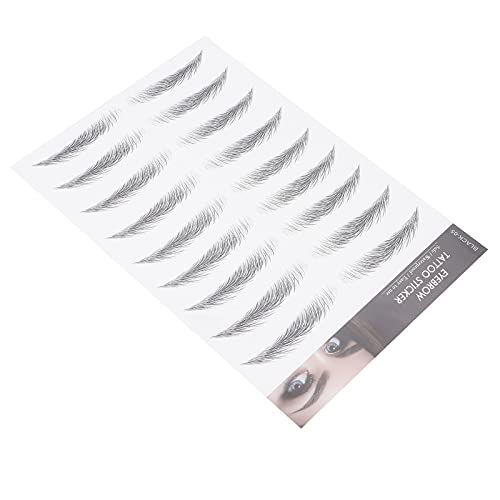 6D Eyebrow Tattoo Sticker Professional Waterproof Eyebrow Transfer Sticker Eyebrow Makeup Tool for Women and Girls (Black)(BLACK-05) - Image 2