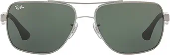 Men's RB3483 Metal Square Sunglasses