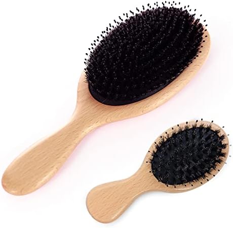 TogeWithY-Hair Brush - Nylon Bristle Hair Brush Set (large)- Soft natural bristle brush, anti-static, easy to untangle.