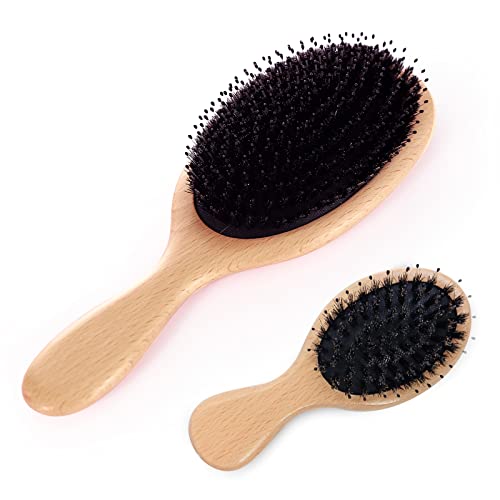 Togewithy-Hair Brush - Nylon Bristle Hair Brush Set (Large)- Soft Natural Bristle Brush, Anti-Static, Easy To Untangle. #TOP18