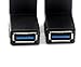 JEVIT USB 3.0 up Down Male to Female Extension Adapter Combo Upward and Downward 90 Degree Right Angle USB 3.0 Super-Speed Connector Adapte Coupler