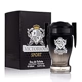Victorious Sport Eau De Toilette for Men 3.4 fl oz- A Fragrance Built for Champions - Spicy, Sweet & Lemon Warm Base of vanilla, Tonka Bean & Amber Ideal Gift For Special Occasion Elegant