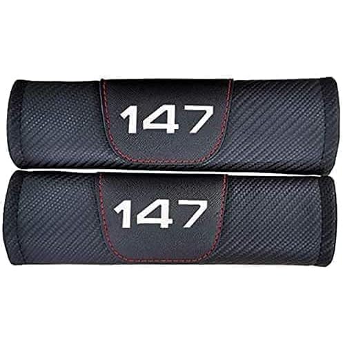 FURREN 2 Pezzi Cuscinetti per Cintura di Sicurezza per Alfa Romeo 147, Copri Tracolla Removibile Copri Cintura di Sicurezza, Imbottiture Cinture Sicurezza