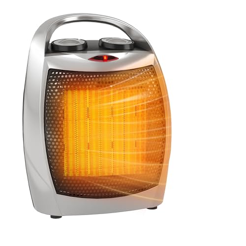 10% off - Garvee Portable Electric Space Heater - 1500W/750W Thermostat, 2-in-1 Fast Heating Ceramic Desk...