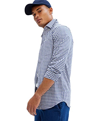GAP Men's Slim Fit Stretch Poplin Long Sleeve Button Down Shirt