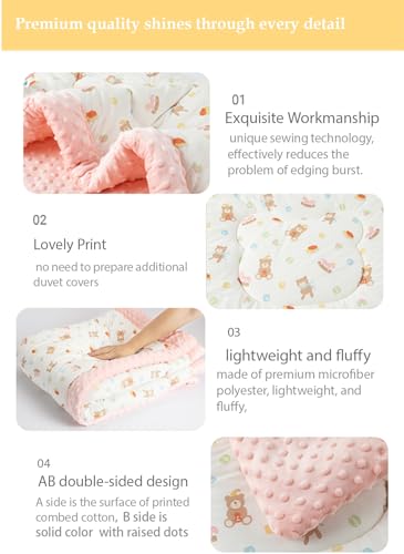 Image of Toddler Comforter 47x59 Inch, Lightweight Down Alternative Quilted Blanket for Crib & Toddler Bed, Soft Minky Dots Baby Quilt, Machine Washable Year-Round Bedding