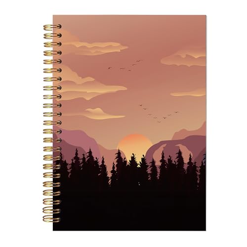 Carnet à spirales ligné bohème pour le bureau et l'école au quotidien