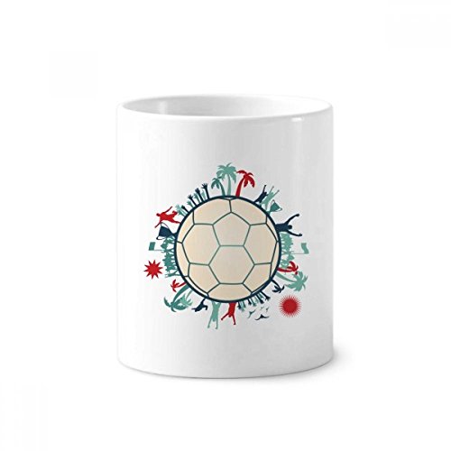 Tasse de football céramique blanche idée cadeau sport pour café au bureau