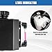 Coolant Overflow Tank, Aluminum Coolant Reservoir Tank, 1L Universal Reservoir Expansion Tank, Black