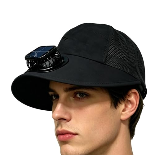 Chapeau à ventilateur solaire anti-coup de chaud réglable