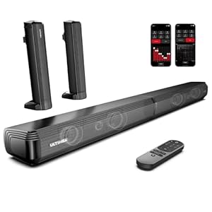 2.2-Kanal Soundbar für TV Geräte, App, teilbare 2-in-1 Soundbar für Fernseher, Bluetooth 5.3, TV-Lautsprecher mit 3 EQ-Modi und verstellbarem Bass, ARC/Optisch/Aux, Apollo S40, 2025 Version