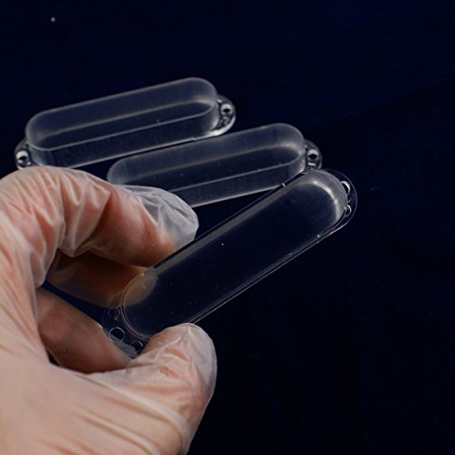 Strat Style Single Coil Guitar Pickup Cover Set,No Holes/Transparent #TOP3