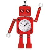 Torre & Tagus 901939C Robot Alarm Clock, Red