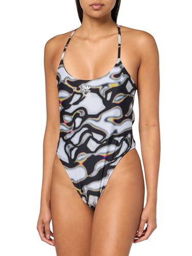 adidas Pabllo Vittar Pride Swimsuit Traje de baño de una Sola Pieza, Crystal White/Clear Sky/Yellow/Pink Spark, 40 Mujeres