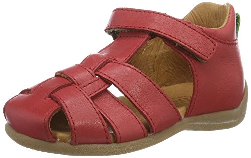 Chaussures bébé marche Froddo rouges anti-glisse pour premiers pas sécurisés