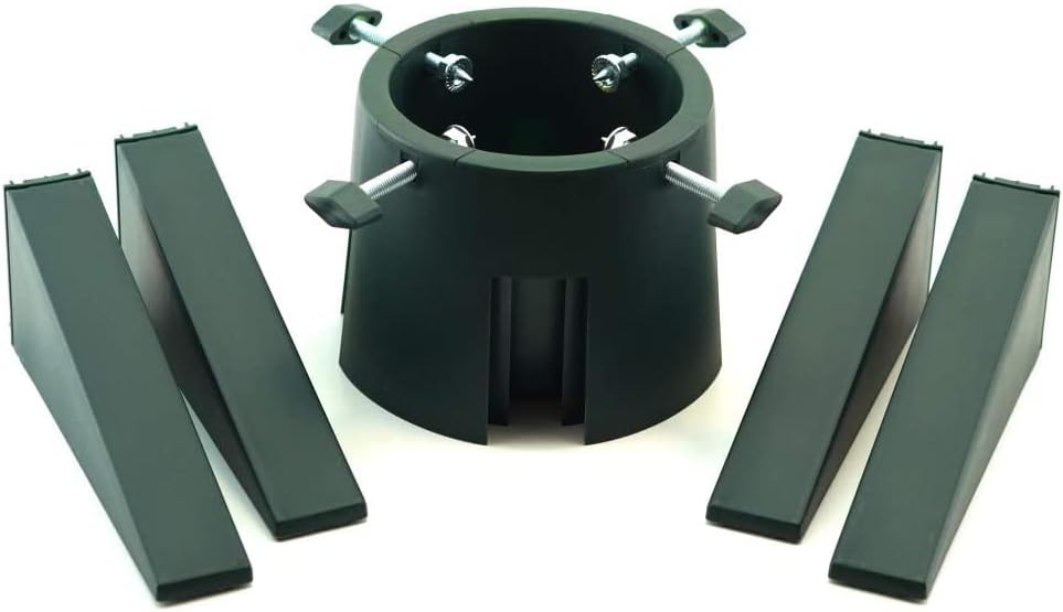 Christmas Tree Stand With Reservoir - Modern Design Real Xmas Tree Stand - Christmas Tree Base With Removable Legs - Xmas Tree Holder For Home & Office - Maximum 6ft Christmas Trees
