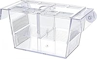 20 x 10 x 10 cm Acryl - Zuchttanks für Aquarien, Inkubator mit Saugnäpfen, Isolationsbox für Fischlinge, Garnelen, Kampffische, Lebendgebärende und Platys