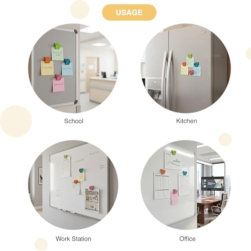 Image of oddpod 4 PCS Magnetic Metal Clip & Multi-Functional Hinge Clips for Message Memo Paper Holder /Multi-Colored Binders for Home Office School Supplies - Assorted Colours (1 Pack)