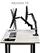 Amazon Basics Dual Monitor Stand, Lift Engine Arm Mount, Black