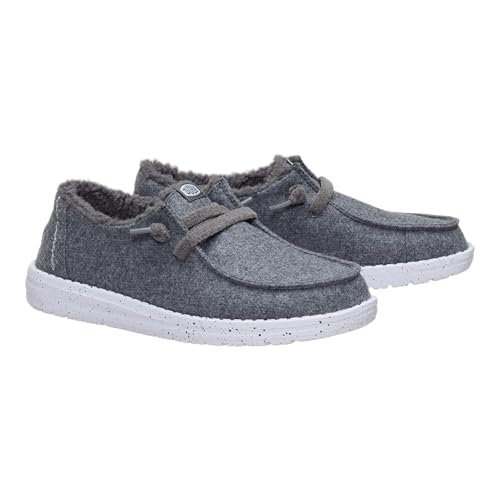 Image of HEYDUDE Wendy Wool Cozy Charcoal Women Size 10