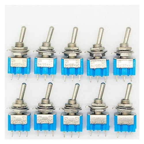Interrupteur à bascule MTS-102 bleu SPDT 3 broches ON-ON pour mini circuit 6A