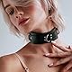 SUPKTHDY SM Bondage Halsband & Handfesseln BDSM Bondage Set SM Fetish Halsbänder Schwarz Slave Handschellen Bondage SM Fetisch Erotik Slave Paar Sex Bondage Leder Halsband SM Sex Spielzeug für Paare