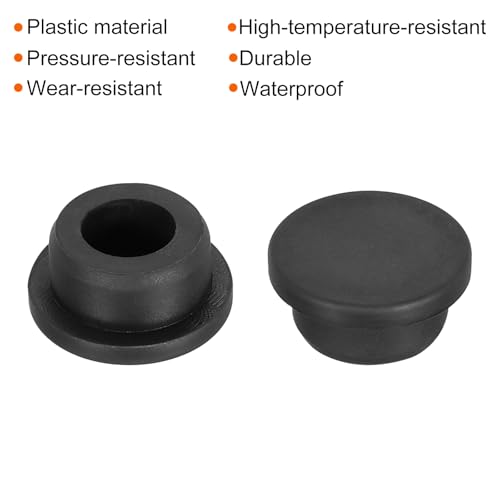 Image of MECCANIXITY 8pcs T-Shaped Silicone Plugs 24mm 15 /16 Inch Dia Snap in Plug Hole Seal Cover Round Rubber Stopper for Kitchen Rubber Bulkheads Waterproof Sealing Plugs Black