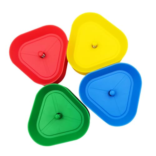 NAMOARLY Triangle Poker Card Rack 4pcs Hands-Holder Portable Playing Card Support Spring-Action Mechanism