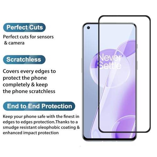 Image of POPIO Military-Grade Gorilla Tempered Glass For OnePlus 9RT 5G | 9H Hardness, Edge-to-Edge, Bubble-Free