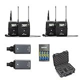 Sennheiser ew 100 ENG G4 Wireless Microphone Combo System A1 (2-Pack) with SKB iSeries System Case for 2 Sennheiser ENG System and 4-Hour Rapid Charger (4 AA Rechargeable Batteries)
