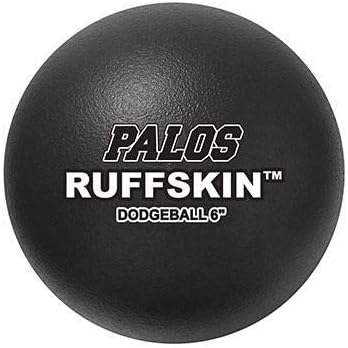 Palos RuffSKIN - 6" Black Dodgeballs - Medium Bounce, Soft Foam Center, Great for Any Throwing Game in PE Class | Set of 6-2 Yr. Guarantee