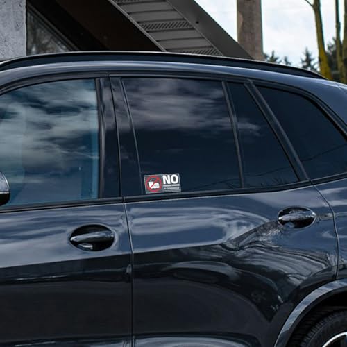 Image of 10 Pack No Food Or Drinks in This Vehicle Stickers 4 x 2 Inches Self Adhesive Sign Vinyl Waterproof UV Resistant Warning Decal for Car Taxi Window